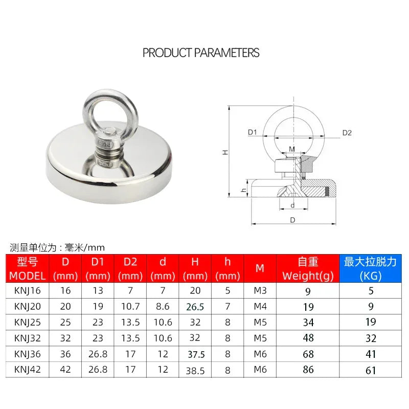 Balfson Heavy Duty Neodymium Fishing Magnets – Strong & Reliable