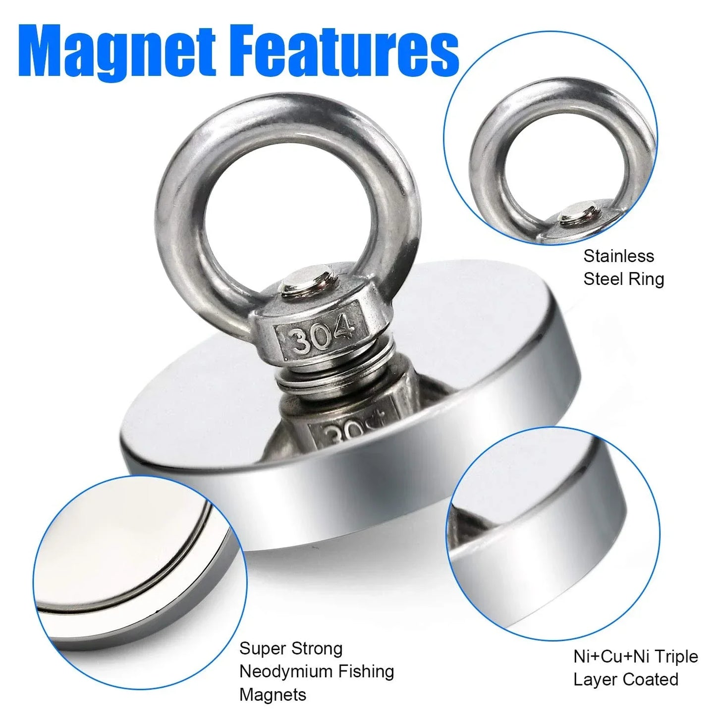 Balfson Heavy Duty Neodymium Fishing Magnets – Strong & Reliable